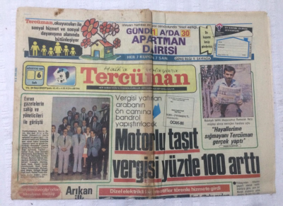 Tercüman Gazetesi 6 Ağustos 1985 - Motorlu Taşıt Vergisi Yüzde 100 Arttı - GZ17228 - 1
