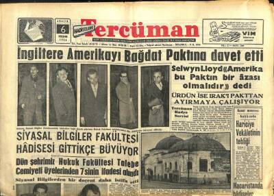 Tercüman Gazetesi 6 Aralık 1956 - İngiltere Amerikayı Bağdat Paktına Davet Etti GZ105592 - 1