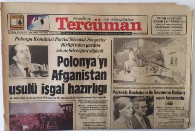 Tercüman Gazetesi 6 Aralık 1980 - Polonyayı Afganistan Usulü İle İşgal Hazırlığı , Bülent Ersoy Gelin Olmak İstiyor GZ13930 - 1
