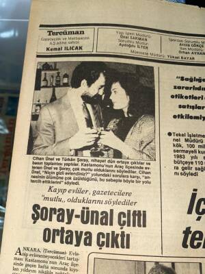 Tercüman Gazetesi 6 Aralık 1983 - Türkan Şoray - Cihan Ünal Çifti Ortaya Çıktı GZ65973 - 2