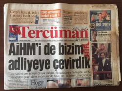 Tercüman Gazetesi 6 Aralık 2005 - AİHMİ de Bizim Adliyeye Çevirdik GZ10492 - 2