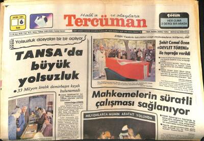 Tercüman Gazetesi 6 Ekim 1981 Tansada Büyük Yolsuzluk - Evren Canilerin Hak Ettikleri Cezaya Çarpılmalarını Bekliyoruz dedi. GZ123632 - 1