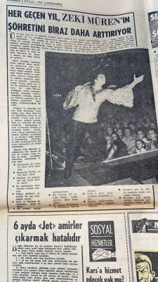 Tercüman Gazetesi 6 Eylül 1967 - Her Geçen Yıl , Zeki Mürenin Şöhretini Biraz Daha Arttırıyor GZ90703 - 2