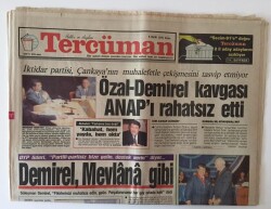 Tercüman Gazetesi 6 Eylül 1991 - Özal - Demirel Kavgası ANAPı Rahatsız Etti GZ11290 - 2