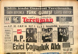 Tercüman Gazetesi 6 Haziran 1966 - TİP'çiler Anadolu Ajansını Bastılar - A.P. Ezici Çoğunluk Aldı GZ160443 - Gökçekoleksiyon