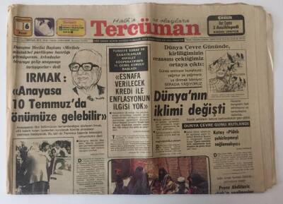 Tercüman Gazetesi 6 Haziran 1982 -Türkiye Ligi Beşiktaş- Trabzon Final Maçı Bu Akşam, Bu Finale Yürek Dayanmaz GZ10608 - 1