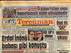 Tercüman Gazetesi 6 Haziran 1986 - Erdal İnönü Babası Gibi Konuştu - 2