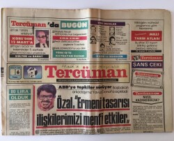 Tercüman Gazetesi 6 Kasım 1985 - ABDye Tepkiler Sürüyor Özal Ermeni Tasarısı İlişkilerimizi Menfi Etkiler GZ10848 - 2