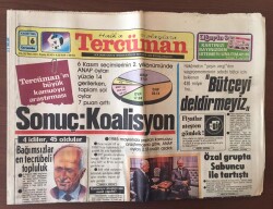 Tercüman Gazetesi 6 Kasım 1985 - Kamuoyu Araştırması Ve Partiler GZ10347 - 1