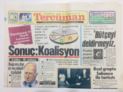 Tercüman Gazetesi 6 Kasım 1985 - Nato Genel Sekreteri,Atina İle Masaya Oturun GZ53538 - 1