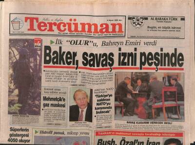 Tercüman Gazetesi 6 Kasım 1990 - Tahranın Muhtemel Savaşta Tarafsızlığı İsteniyor GZ113517 - 1