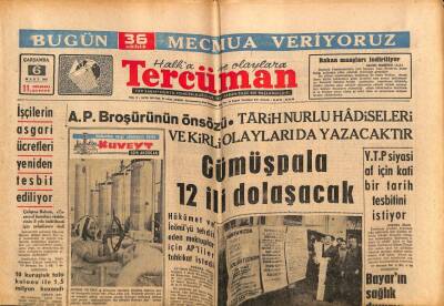 Tercüman Gazetesi 6 Mart 1963 - Bayarın Sağlık Durumu Çok İyi GZ69607 - 1