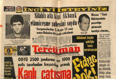 Tercüman Gazetesi 6 Mart 1971 - ODTÜ 2500 Jandarma Ve 1000 Polis Tarafından Kuşatılıp Arandı GZ79463 - 1