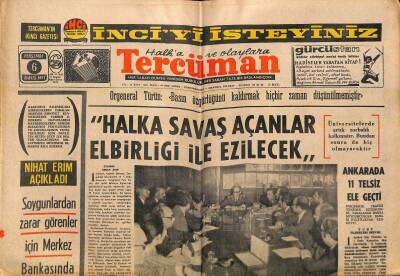 Tercüman Gazetesi 6 Mayıs 1971 - İstanbul Teknik Üniversitesi Açıldı - Yaman Toprağa Verilirken İstanbullular Ağlıyordu GZ118967 - 1