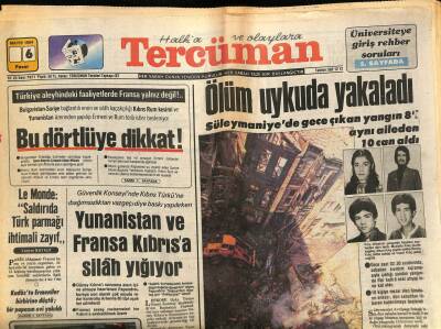 Tercüman Gazetesi 6 Mayıs 1984 - Süleymaniyede Gece Çıkan Yangında 8i Aynı Aileden 10 Can Aldı GZ67079 - 2