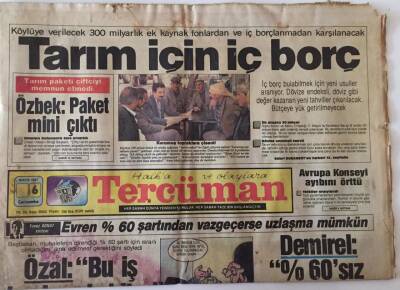 Tercüman Gazetesi 6 Mayıs 1987 - Evren % 60 Şartından Vazgeçerse Uzlaşma Mümkün GZ26700 - 1