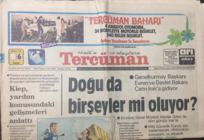 Tercüman Gazetesi 6 Nisan 1979 - Doğuda Bir Şeylermi Oluyor - GZ12992 - 1