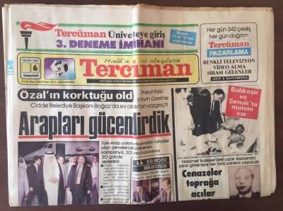 Tercüman Gazetesi 6 Nisan 1985 - G.Saray -F.Bahçe Cumhurbaşkanlığı Kupası İçin Ankarada Potalara Uzanıyor GZ10344 - 1