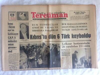 Tercüman Gazetesi 6 Ocak 1964 - Kıbrısta Dün 6 Türk Kayboldu GZ73657 - 1