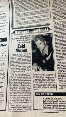 Tercüman Gazetesi 6 Ocak 1983 - Haftanın Portresi Zeki Müren - Nazlı Ilıcak Yine Aramızda GZ126163 - 2