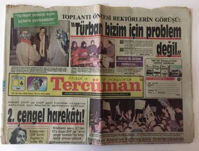 Tercüman Gazetesi 6 Ocak 1987 - Üniversitelere Türban Yasağı Geliyor GZ10746 - 1