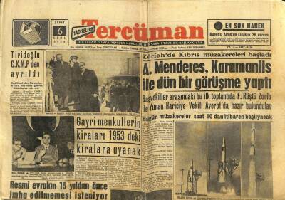 Tercüman Gazetesi 6 Şubat 1959 - Ermeni Katolik Kilisesinde 6,5 Milyon Lira Değerinde Bazı Eşya Ortadan Kayboldu GZ98534 - 1