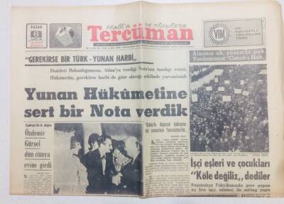 Tercüman Gazetesi 6 Şubat 1966 - Yunan Hükümetine Sert Bir Nota Verdik GZ53519 - 1