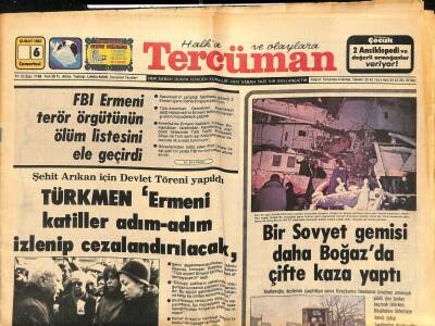 Tercüman Gazetesi 6 Şubat 1982 - Dallas Çizgiroman, Diana Ross, Şehit Arıkan İçin Devlet Töreni Yapıldı GZ122510 - 1
