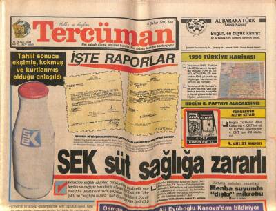 Tercüman Gazetesi 6 Şubat 1990 - Turan Çevik Tutuklandı GZ65197 - 2