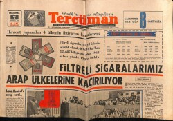 Tercüman Gazetesi 7 Ağustos 1968 - Filtreli Sigaralarımız Arap Ülkelerine Kaçırılıyor GZ68604 - 2