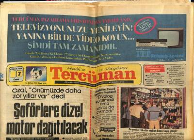 Tercüman Gazetesi 7 Aralık 1984 - Doğum Günü Hediyesi GZ54665 - 1