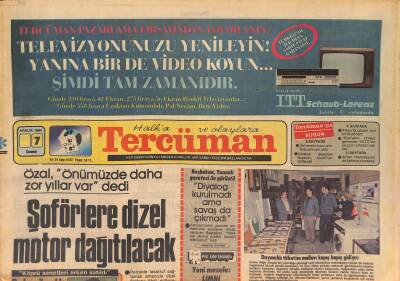 Tercüman Gazetesi 7 Aralık 1984 - Türkan Arıkan Yerim Bir Yıl Bağımsızların Yanında Olacak - Ananas Konservesi Vitrinleri Süslüyor GZ126842 - 1