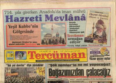 Tercüman Gazetesi 7 Aralık 1987 - Özalın Durumu İyi GZ83251 - 1