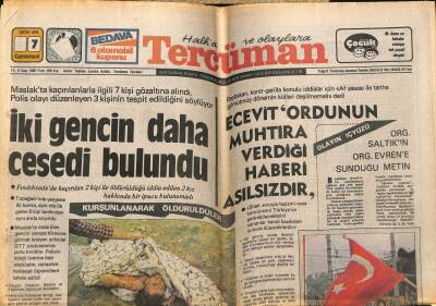 Tercüman Gazetesi 7 Ekim 1978 - Bülent Ecevit,Ordunun Muhtıra Verdiği Haberi Asılsızdır GZ54113 - 1