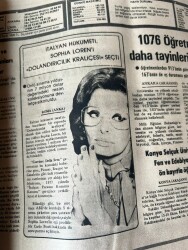 Tercüman Gazetesi 7 Ekim 1981 - Enver Sedat Vuruldu. - İtalya Hükümeti, Sophia Lorenı Dolandırıcılık Kraliçesi Olarak Seçti. GZ123633 - 2