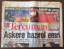 Tercüman Gazetesi 7 Ekim 2003 -Hükümet Karar Verdi Bakanlar İmzaladı Tezkere Mecliste GZ10470 - 1