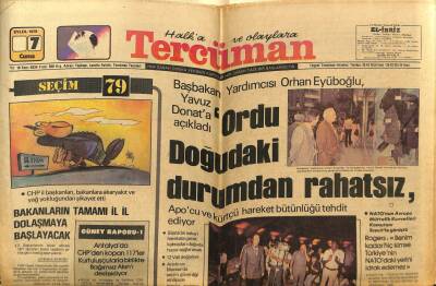 Tercüman Gazetesi 7 Eylül 1979 - Ordu Doğudaki Durumdan Rahatsız GZ54679 - 1
