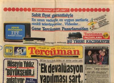 Tercüman Gazetesi 7 Eylül 1985 - Evren Yargı Sistemi Süratli Olmalıdır - Çukurca Yanlışlıkla Bombalandı GZ93512 - 1