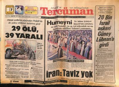 Tercüman Gazetesi 7 Haziran 1982 - Doğum Günü Hediyesi GZ55325 - 1