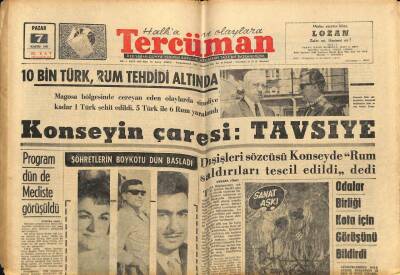 Tercüman Gazetesi 7 Kasım 1965 - N. Bayram , N. Sesigüzel Yıldıray Çınarda Boykota Katıldı GZ70684 - 2