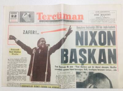 Tercüman Gazetesi 7 Kasım 1968 - ABDde Nixon Başkan GZ53522 - 1
