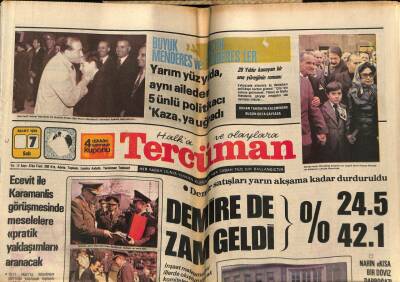 Tercüman Gazetesi 7 Mart 1978 - Menderes Ve Mendersler.Yarım Yüzyılda Aynı Aileden 5 Politikacı Kazaya Uğradı GZ54052 - 1