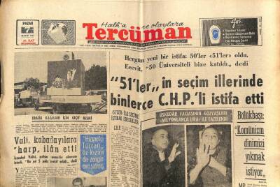 Tercüman Gazetesi 7 Mayıs 1967 - 51lerin Seçim İllerinde Binlerce CHPli İstifa Etti GZ54463 - 1