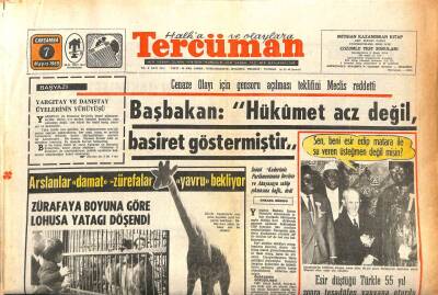 Tercüman Gazetesi 7 Mayıs 1969 - 193 Ses Sanatkarı , TRT Aleyhine 1 Milyon Liralık Alacak Davası Açacak GZ85954 - 1