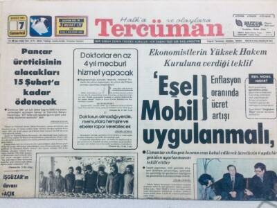 Tercüman Gazetesi 7 Şubat 1981 - Eşel Mobil Uygulanmalı GZ41715 - 1