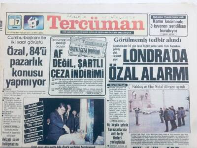 Tercüman Gazetesi 7 Şubat 1986 - Af Değil Şartlı Ceza İndirimi GZ42062 - 1