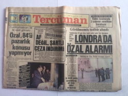 Tercüman Gazetesi 7 Şubat 1986 - Londrada Özal Alarmı - GZ15116 - 2
