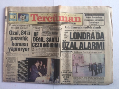 Tercüman Gazetesi 7 Şubat 1986 - Londrada Özal Alarmı - GZ15116 - 2