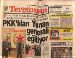 Tercüman Gazetesi 7 Şubat 1990 - PKKlıları Yunan Generali Eğitiyor GZ65195 - 1