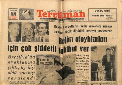 Tercüman Gazetesi 7 Temmuz 1962 - Brezilyada Ayaklanma Çıktı , 65 Kişi Öldü , 200 Kişi Yaralandı GZ70745 - 2